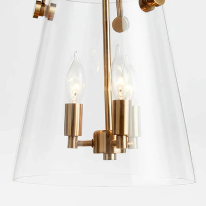 Small Gold & Glass Chandelier