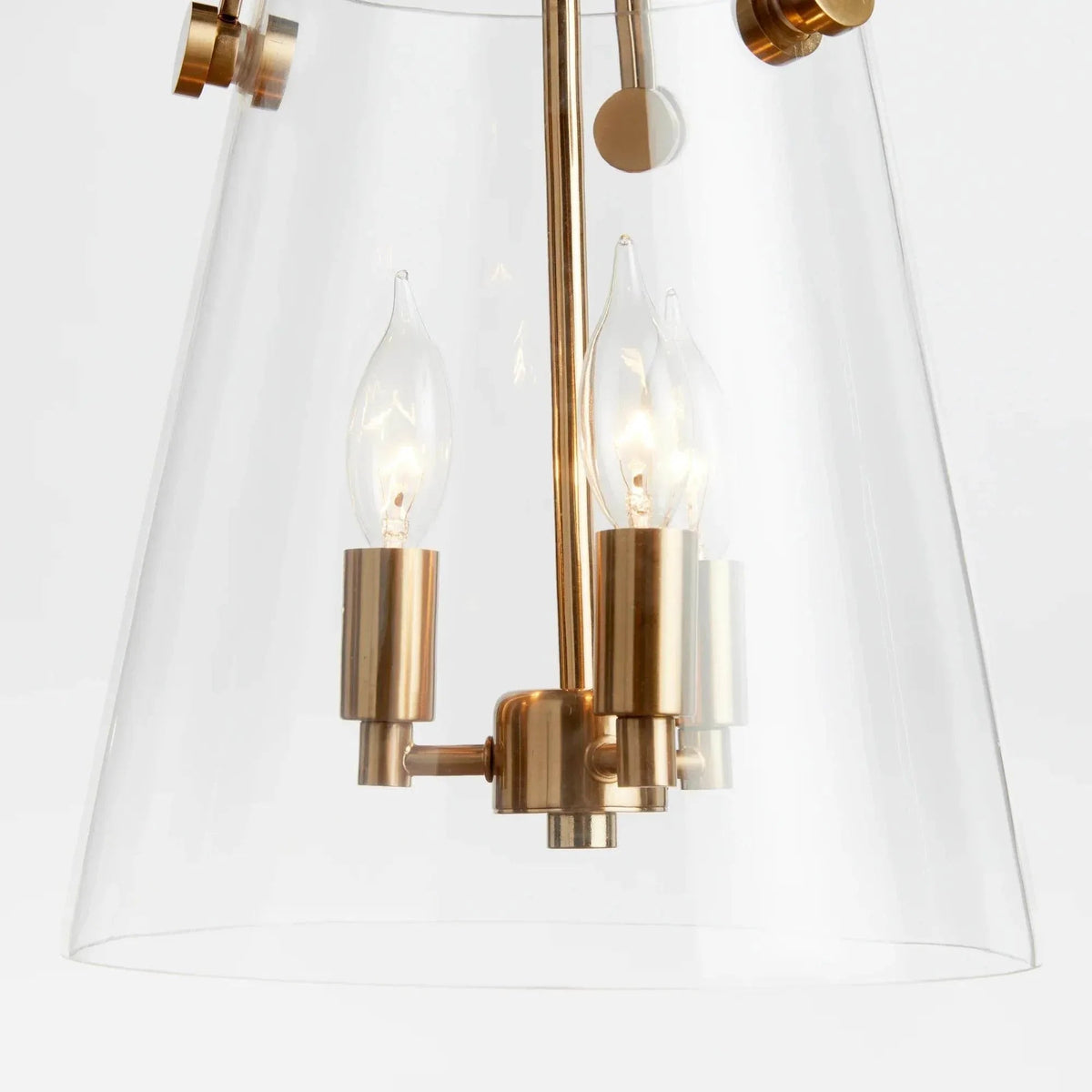 Small Gold & Glass Chandelier