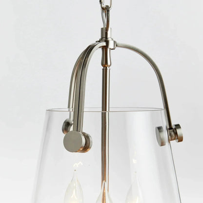 Small Silver & Glass Chandelier