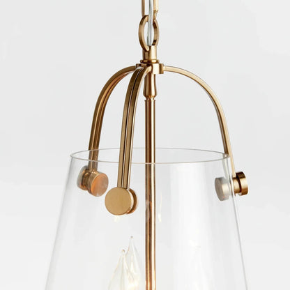 Small Gold & Glass Chandelier