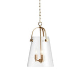 Small Gold & Glass Chandelier