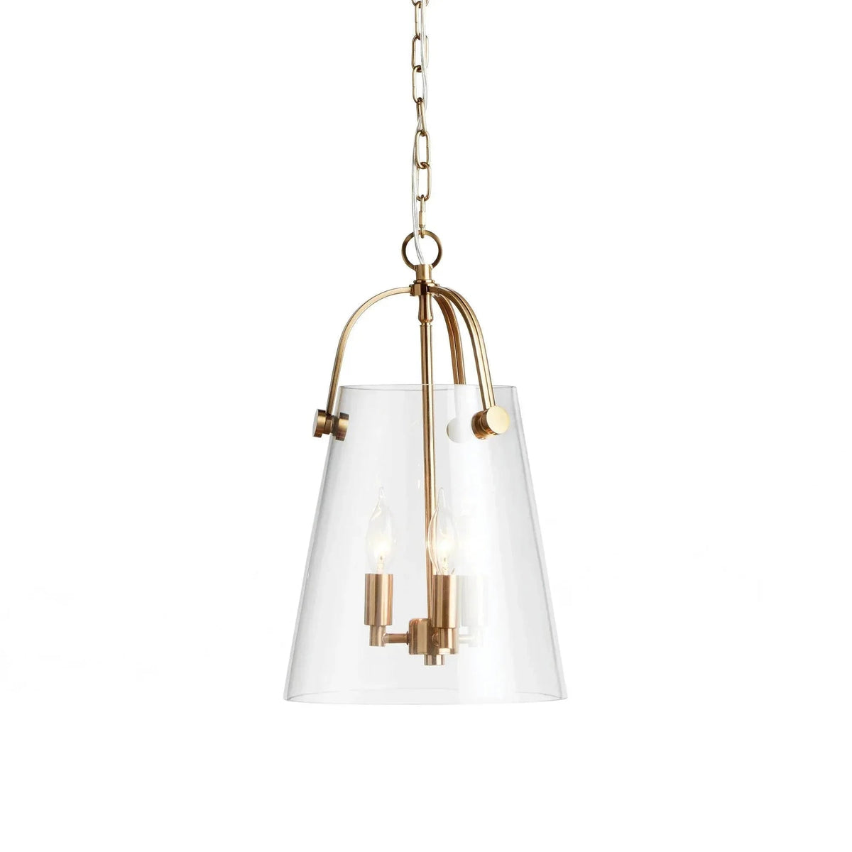 Small Gold & Glass Chandelier
