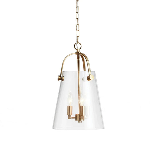 Small Gold & Glass Chandelier