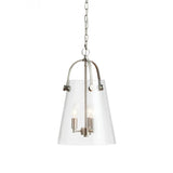 Small Silver & Glass Chandelier