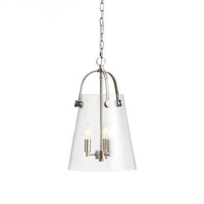 Small Silver & Glass Chandelier