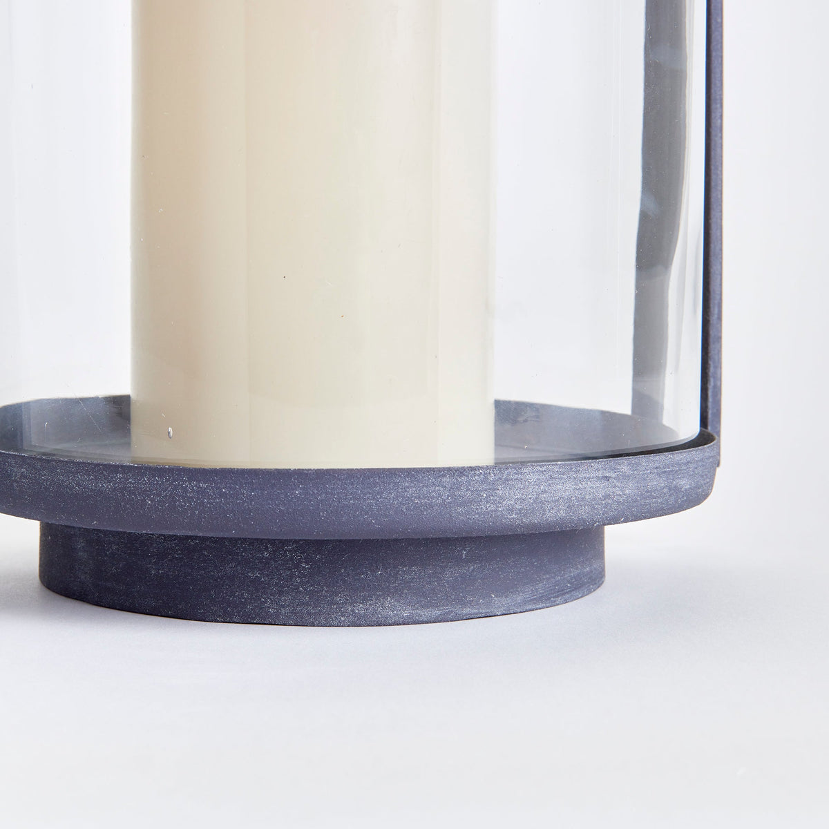 Aged Zinc Outdoor Hurricane Candle Holder