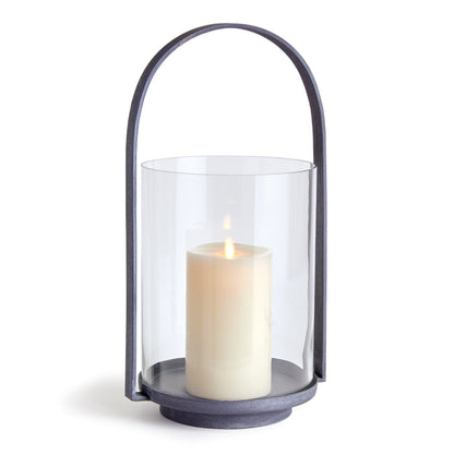 Aged Zinc Outdoor Hurricane Candle Holder