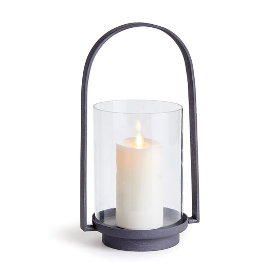 Aged Zinc Outdoor Hurricane Candle Holder