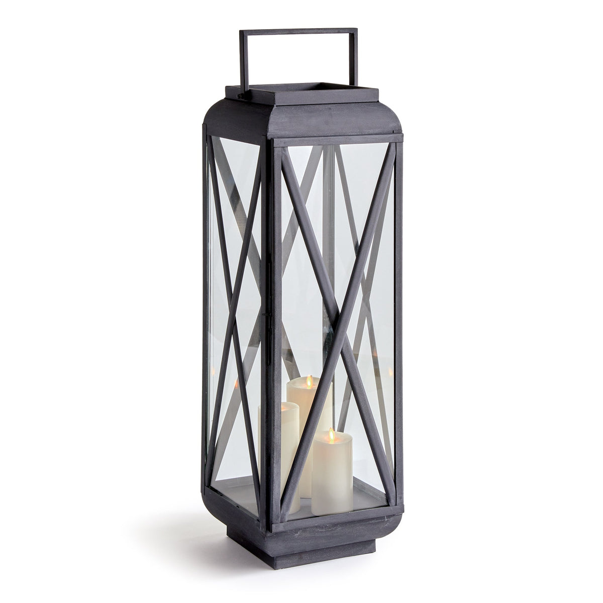 Aged Zinc Outdoor Metal Lantern