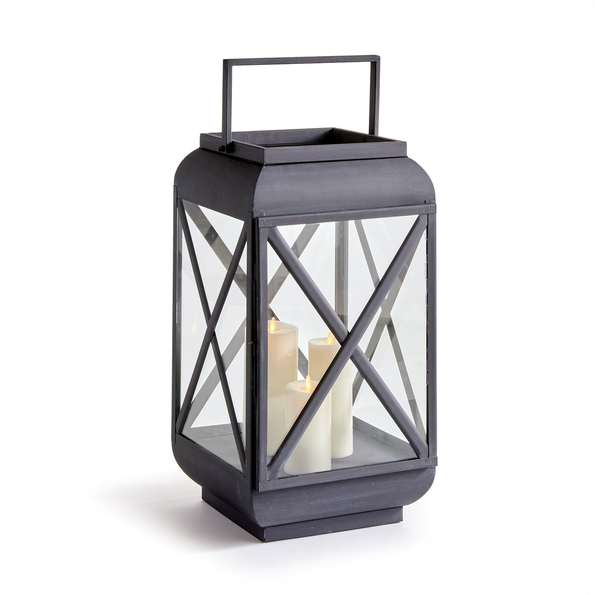 Aged Zinc Outdoor Metal Lantern