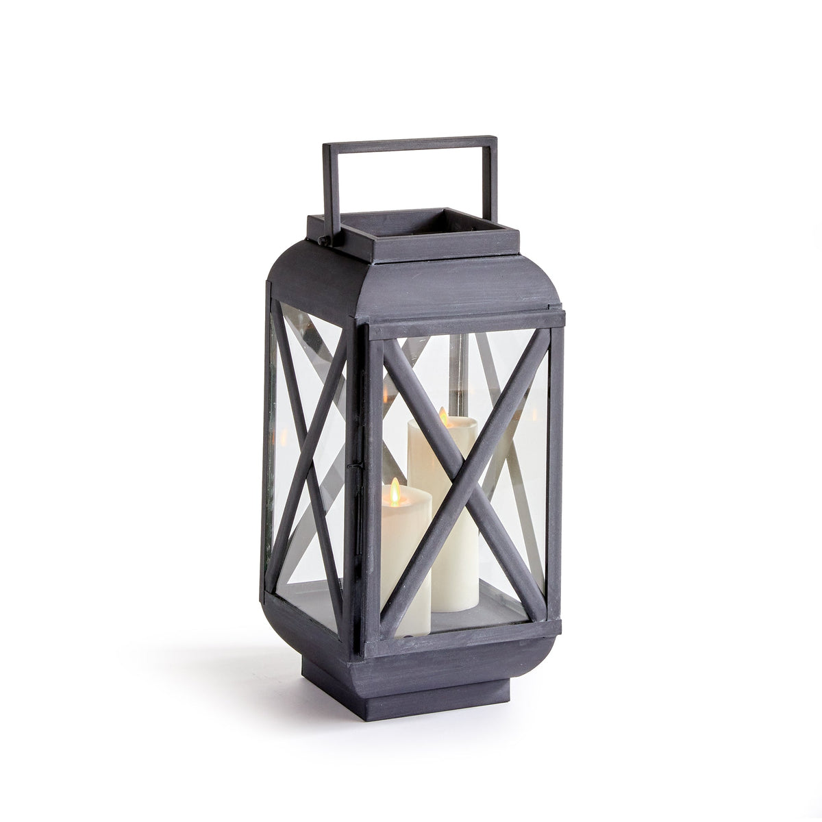 Aged Zinc Outdoor Metal Lantern