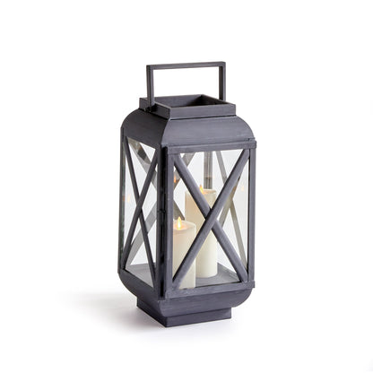 Aged Zinc Outdoor Metal Lantern