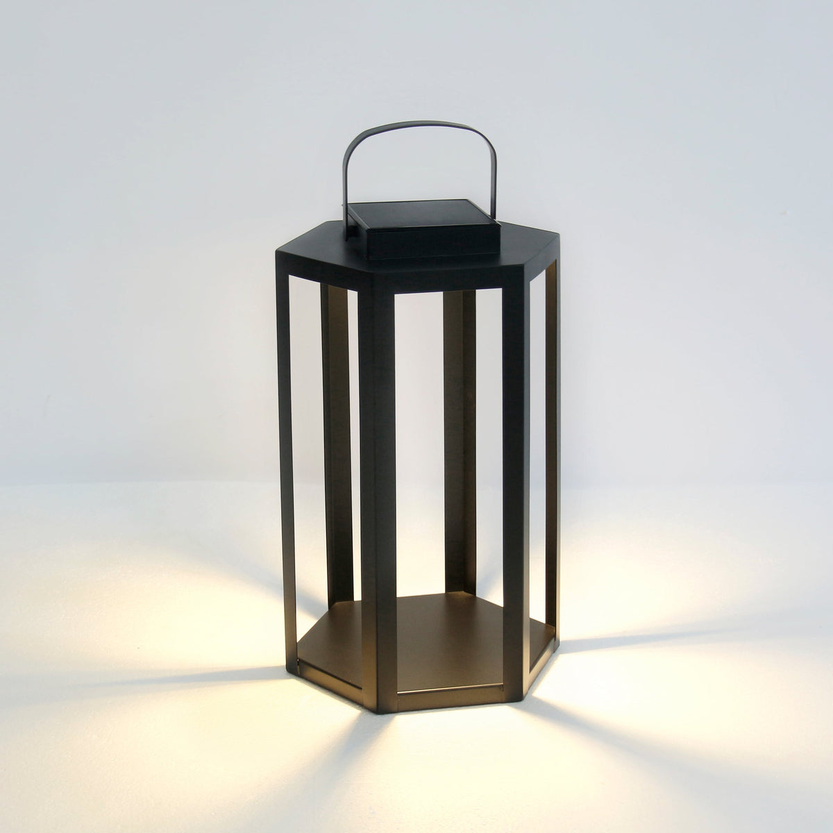 Solar LED Outdoor Lantern with Iron Frame