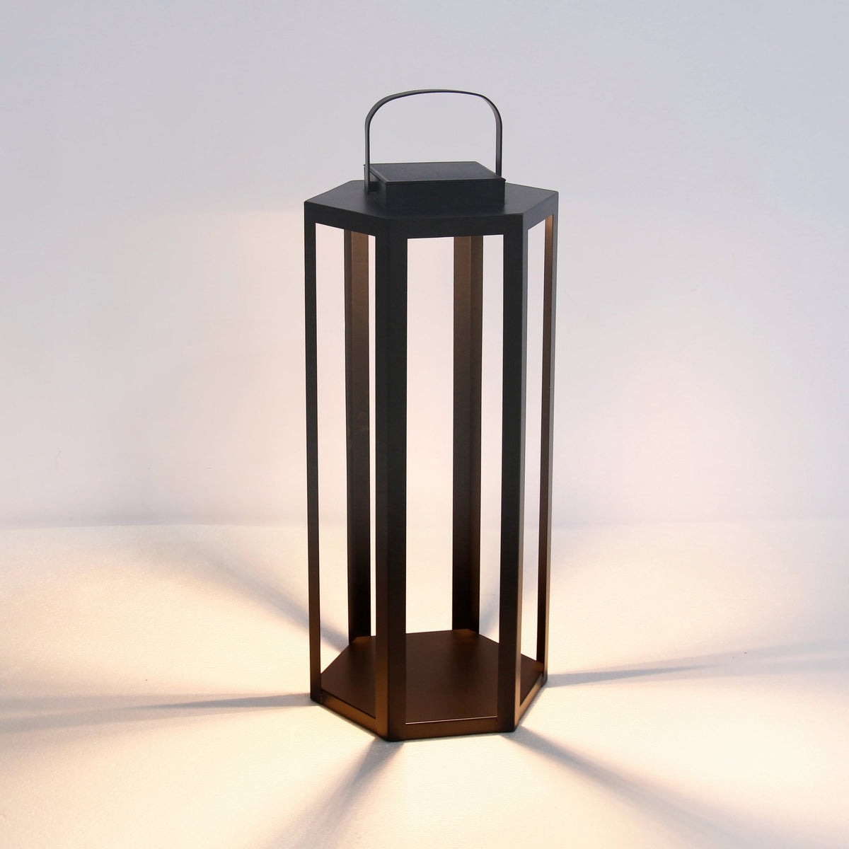 Solar LED Outdoor Lantern with Iron Frame
