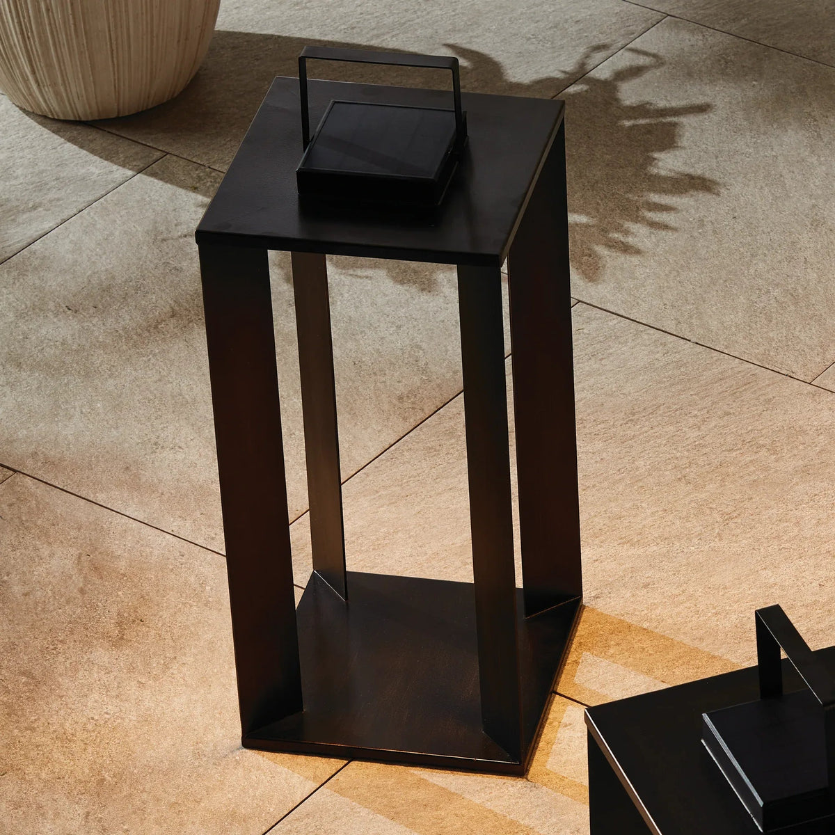 Solar LED Outdoor Lantern with Metal Frame