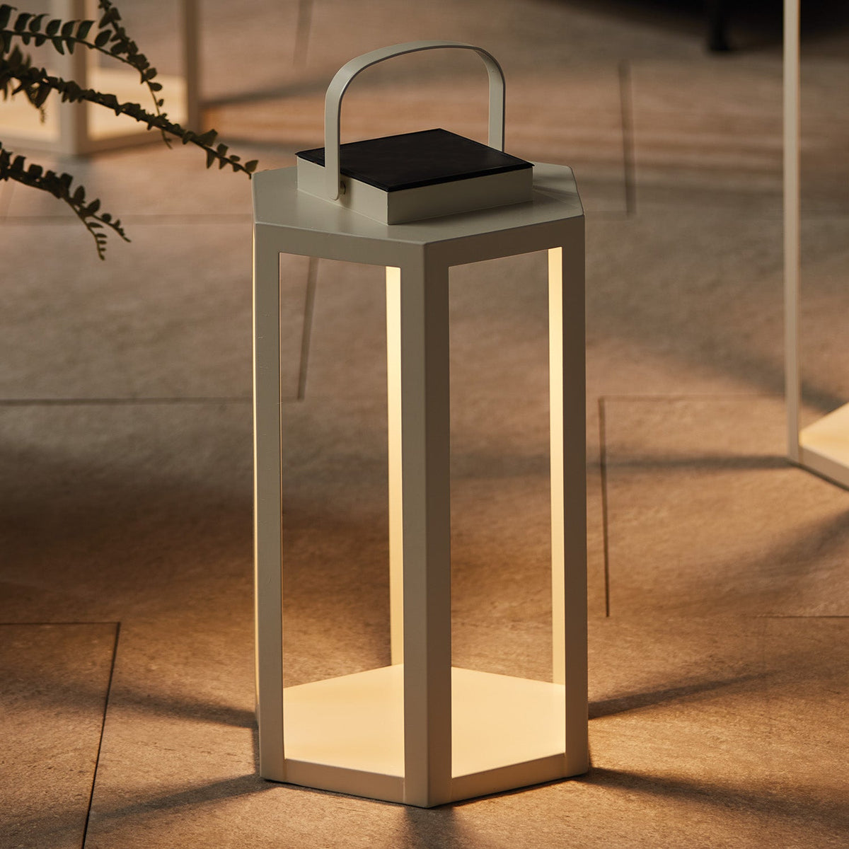 Solar LED Outdoor Lantern with Iron Frame