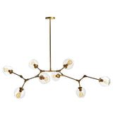 Adjustable Brass Globe Chandelier