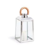Stainless Steel Outdoor Lantern with Teak Handle