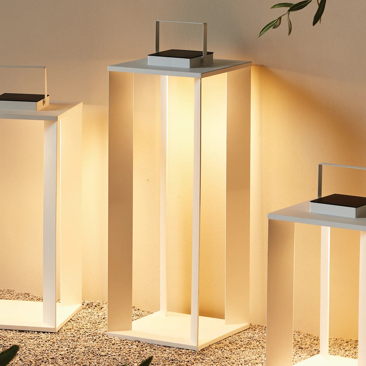 Solar LED Outdoor Lantern with Metal Frame