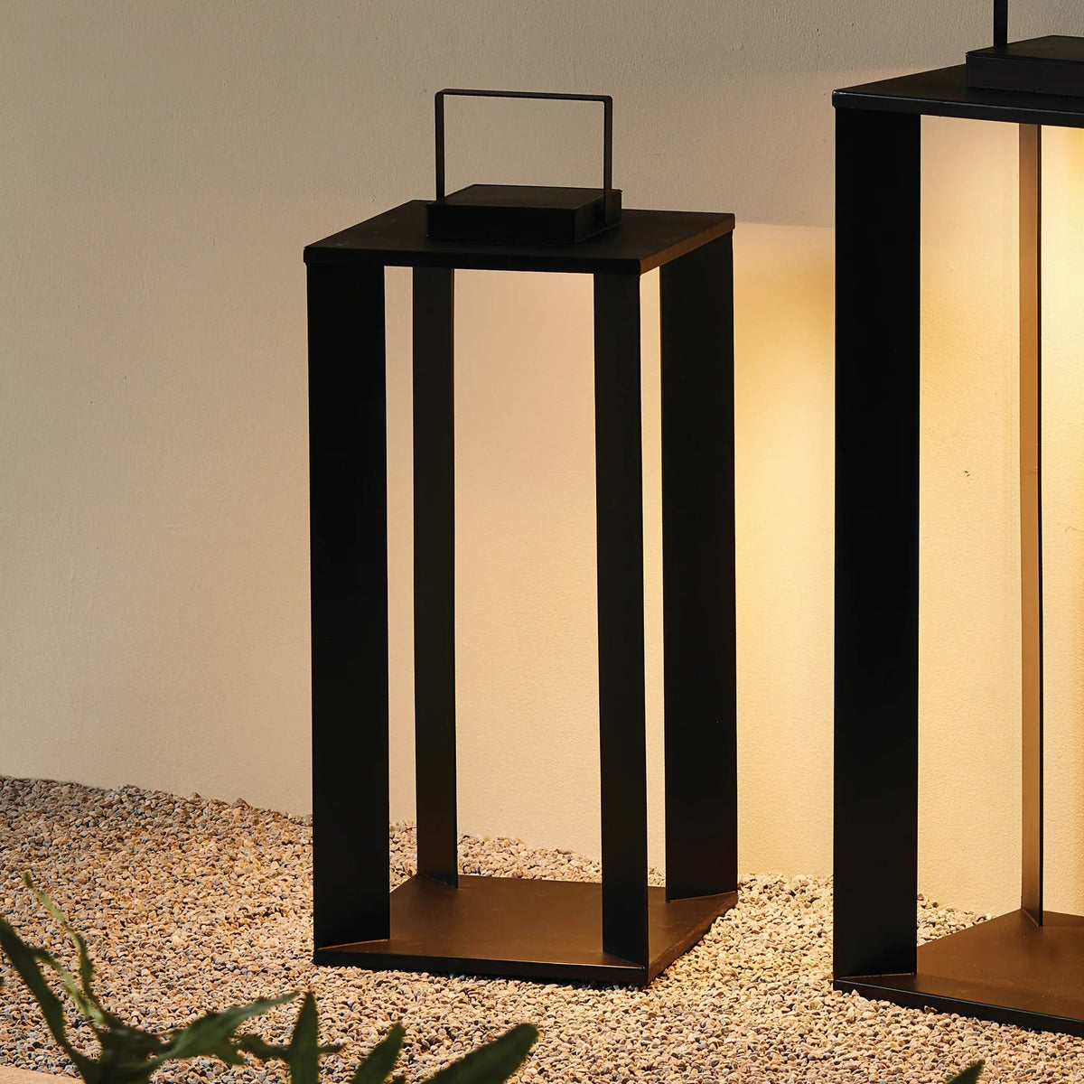 Solar LED Outdoor Lantern with Metal Frame