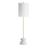 Tall Whitewashed Mango Wood Table Lamp