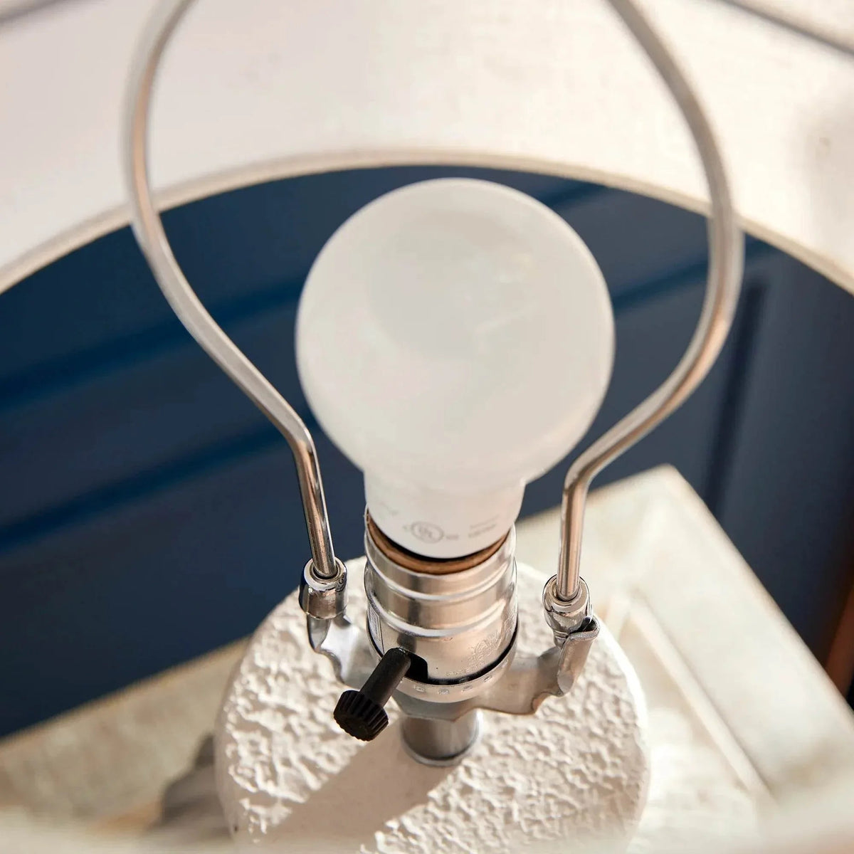 Wabi-Sabi Cream Table Lamp with Linen Shade