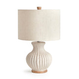 Wabi-Sabi Cream Table Lamp with Linen Shade