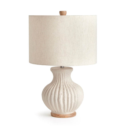 Wabi-Sabi Cream Table Lamp with Linen Shade