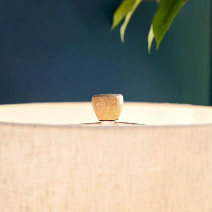 Wabi-Sabi Cream Table Lamp with Linen Shade