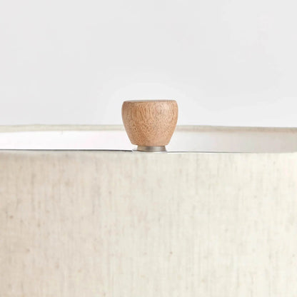 Wabi-Sabi Cream Table Lamp with Linen Shade